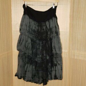 Dix Huit Womens Tie Dye Layered Maxi Skirt Medium